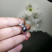 Genuine Black Pearl Necklace - 18kGP @ Sterling Silver Feather Necklace - Leaf Pendant Natural Black Pearl Jewelry 1084