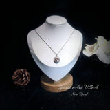 Pink Morganite Necklace - Pink Heart Pendant - 18KGP @ Sterling Silver - Double Halo Pink Morganite Jewelry #928