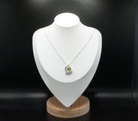 Genuine Peridot Necklace Angel Wing Necklace 18KGP @ Sterling Silver - August Birthstone - Natural Protective Green Gemstone Jewelry #911