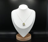 Genuine Peridot Necklace Angel Wing Necklace 18KGP @ Sterling Silver - August Birthstone - Natural Protective Green Gemstone Jewelry #911