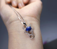 Lapis Lazuli Necklace, Sterling Silver Buffalo Minimalist Animal Silver Bull Jewelry Dainty Ox Natural Blue Lapis Lazuli Choker #235