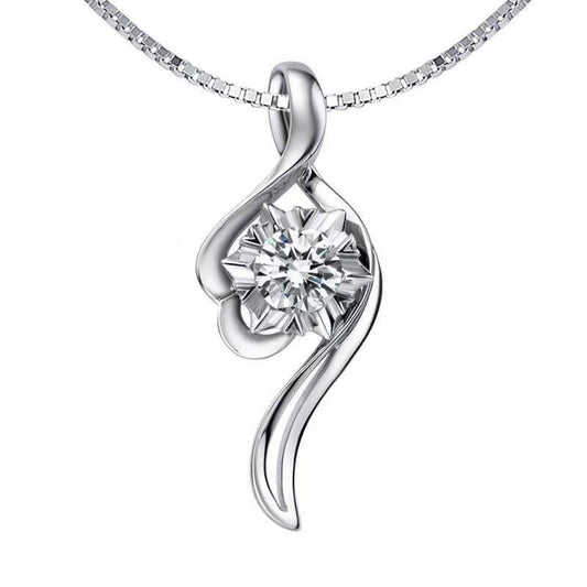 Genuine Moissanite Gemstone Necklace - GRA Certificate Round Cut Gemstone Jewelry Pendant 1 CT 6.5mm Gemstone Pendant #791