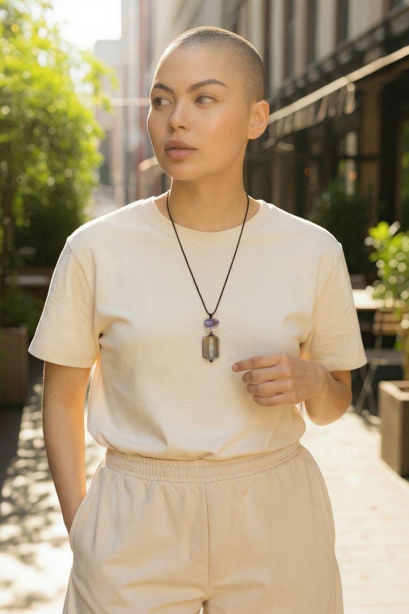 Genuine Smoky Quartz Necklace Leather cord , Chunky Large Size Raw Smokey quartz Amethyst Jewelry Long Chain Adjustable UP to 30" #2342