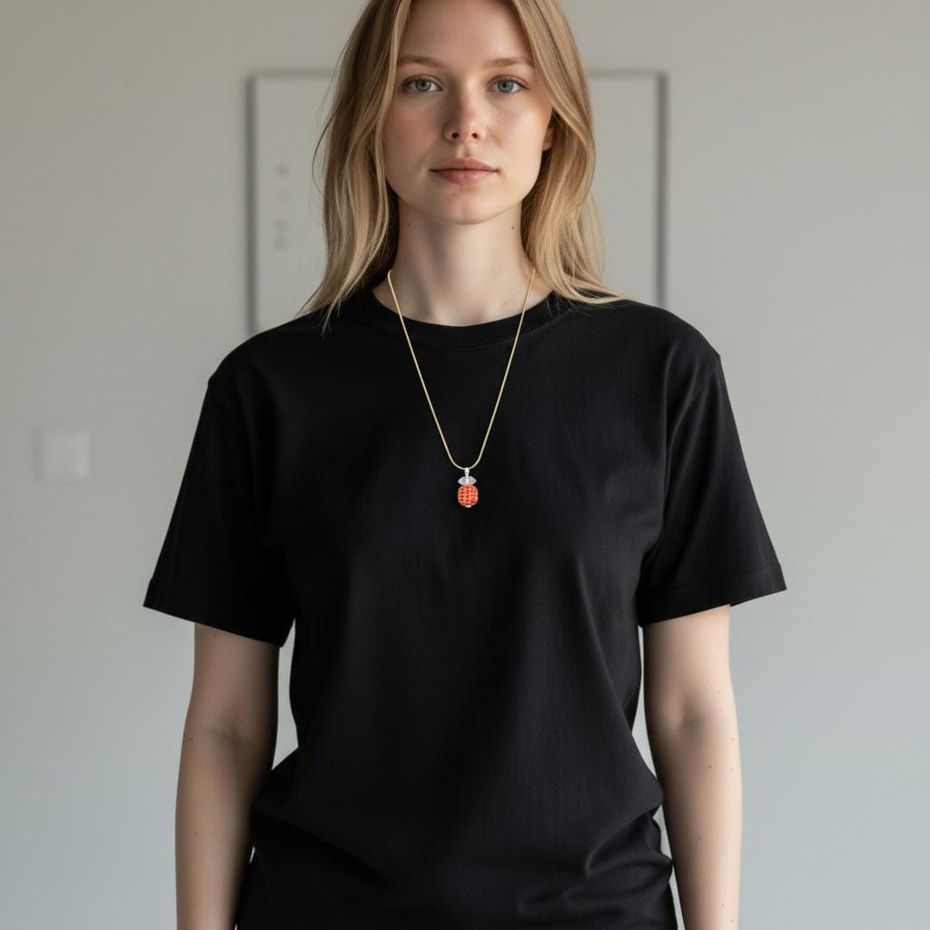 Red Carnelian Heart Sutra Pendant Necklace, Clear Quartz Lotus Spiritual Buddhist Protection Amulet chunky stone jewelry #2330