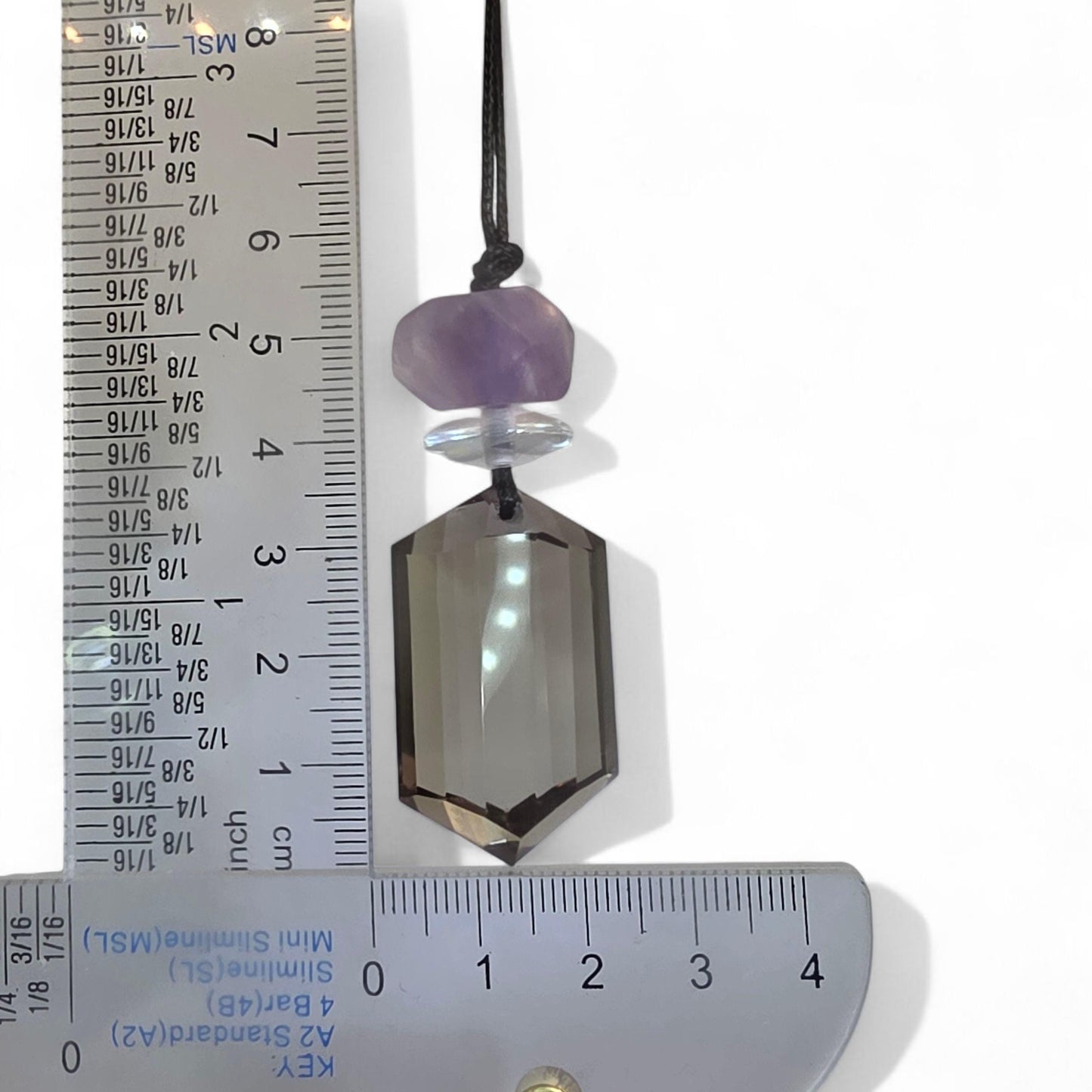 Genuine Smoky Quartz Necklace Leather cord , Chunky Large Size Raw Smokey quartz Amethyst Jewelry Long Chain Adjustable UP to 30" #2342