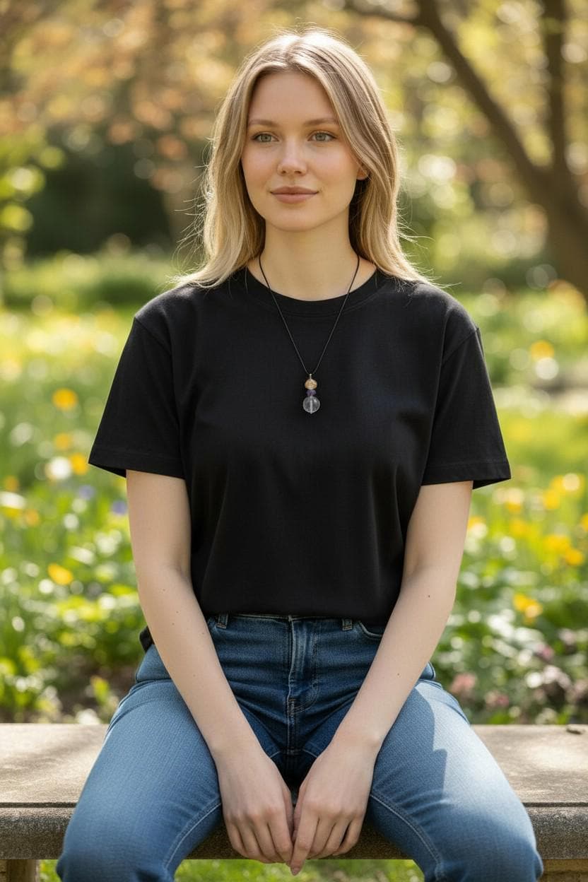 Large Chunky Clear Quartz Pendant Necklace Amethyst citrine Pendant Leather cord , Large Size Raw CRYSTAL Jewelry chunky stone jewelry #2332
