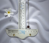 Sterling Silver Red Ruby Necklace 8mm 2CT Pigeon's blood Ruby Pendant 18k @ Sterling silver July Birthstone #1135