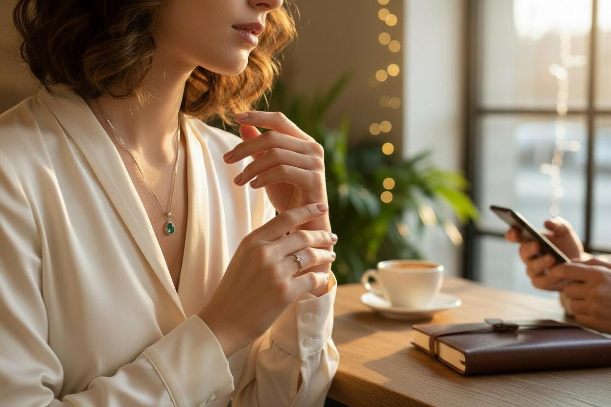 Paraiba Tourmaline Necklace, Lab Created Blue Green Gemstone Pendant, Sterling Silver Floral Halo Necklace, Victorian Style Jewelry 1143