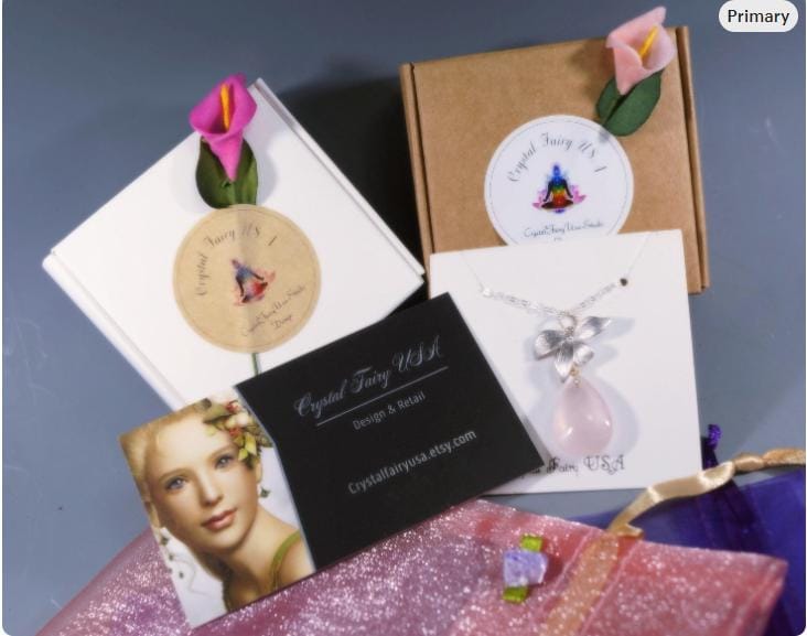 Chunky Rose Quartz & Green Fluorite Necklace, Geometric Birthstone Zen Pendant, Natural Clear Quartz, Adjustable White Leather Cord