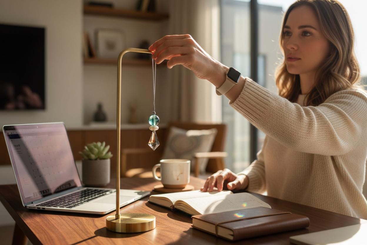 Smoky Quartz Green Fluorite Necklace - Crystal Point Pendant - Natural Pearl Accents - 30" Adjustable Leather - Chunky Healing #2076
