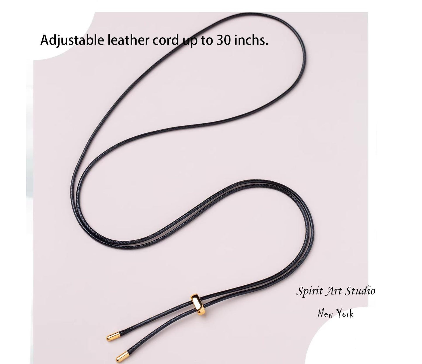 Green Aventurine & Red Carnelian Necklace, Natural Crystal Point Chunky Pendant, Adjustable Leather Cord, Energy Healing Jewelry #2071