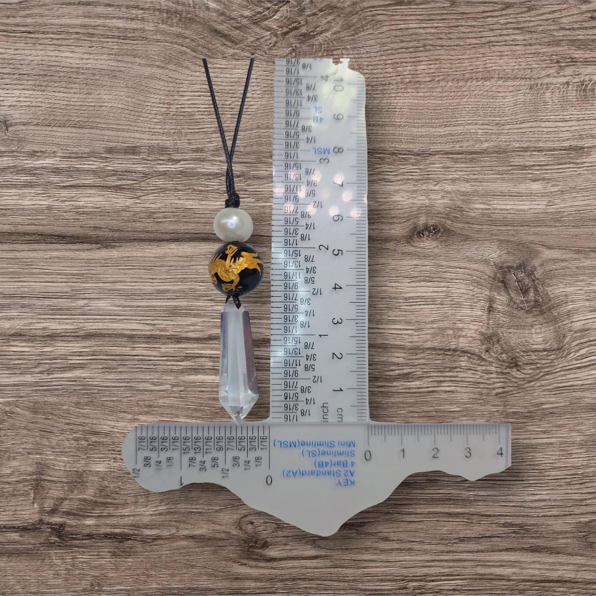 Clear Quartz Dragon Necklace, Black Onyx Chunky Geometric Pendant, Personalized Birthstone Jewelry for Men Women, Adjustable Leather Cord