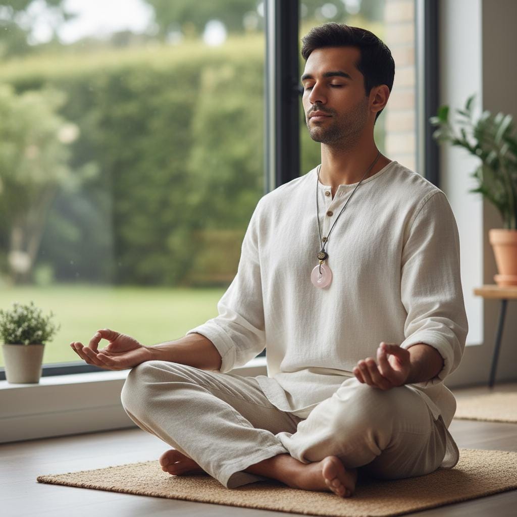 Rose Quartz Necklace Lotus Sandalwood Pendant Natural Crystal Chunky Peace Buckle Jewelry for Women Men Gift Adjustable Leather Cord