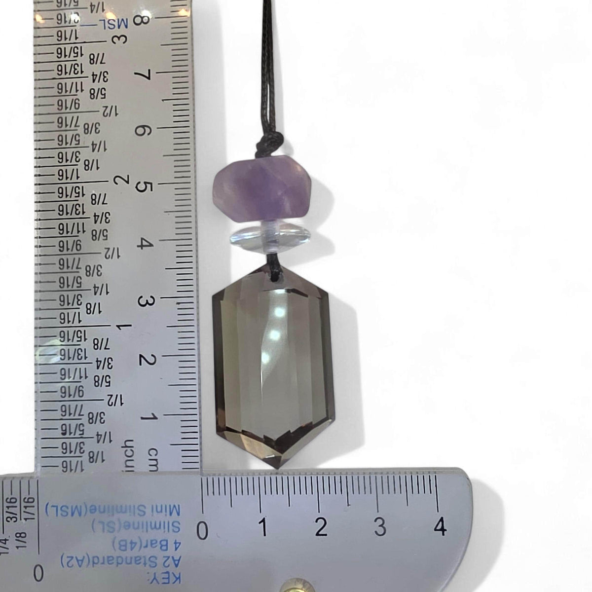 Genuine Smoky Quartz Necklace Leather cord , Chunky Large Size Raw Smokey quartz Amethyst Jewelry Long Chain Adjustable UP to 30" #2342