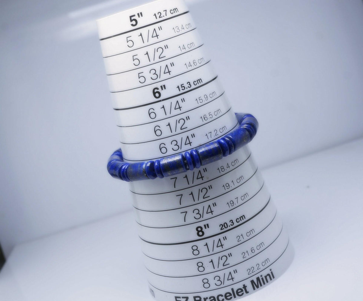 Natural Lapis Lazuli Bracelet: Gemstone Bangle Jewelry, Chunky Stone Spiritual Gift