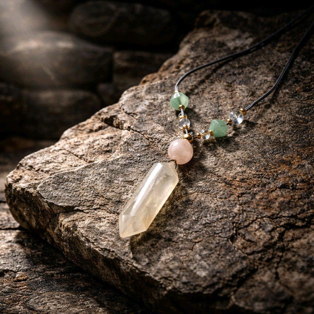 large citrine necklace
