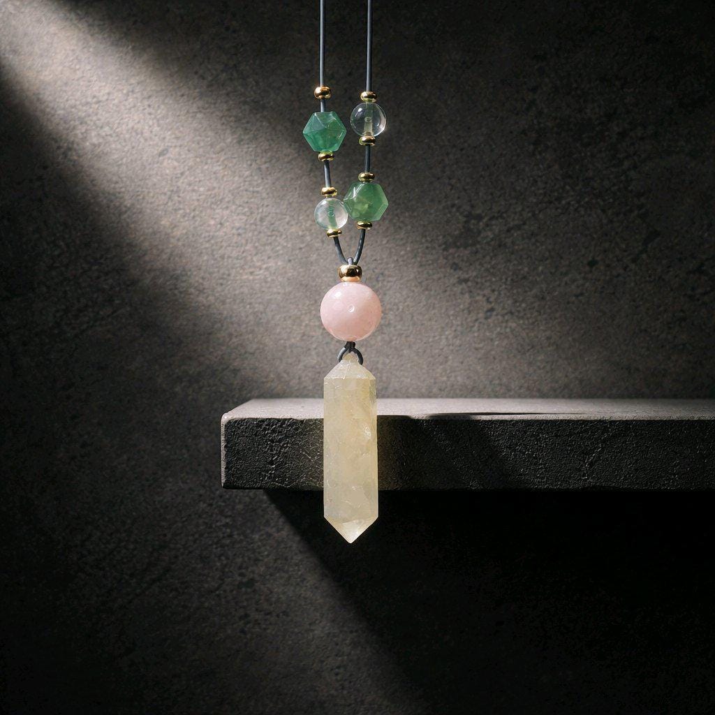citrine point pendant