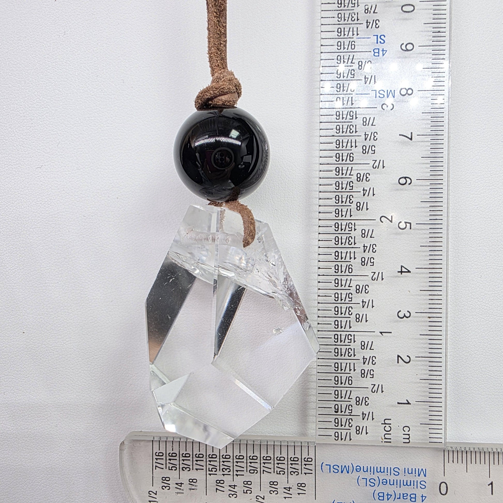 Clear Quartz Necklace Chunky Himalayan Crystal Freeform Geometry Clear Quartz Jewelry Black Agate For Man and Women Yoga Pendant