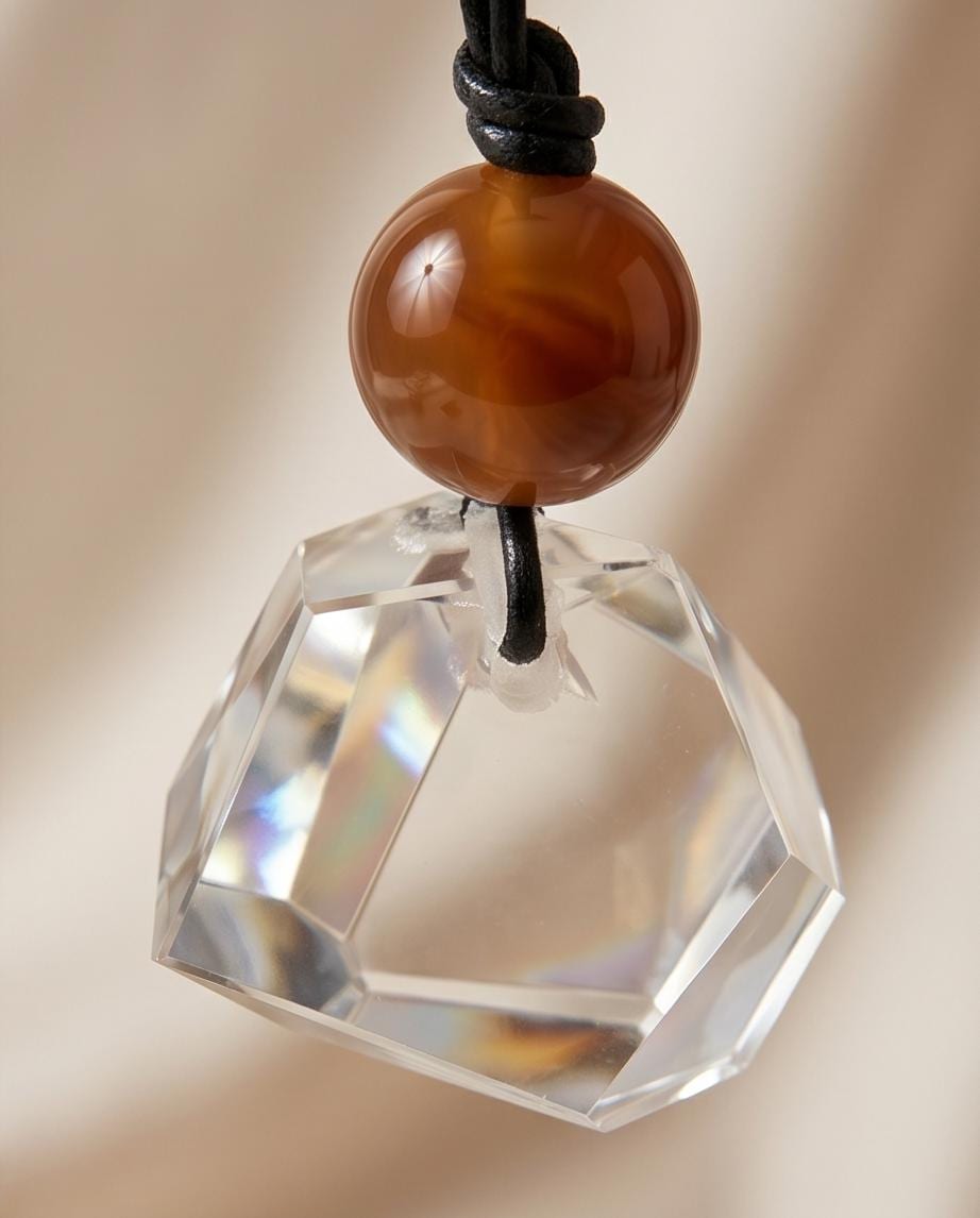 Raw Clear Quartz Necklace Faceted Himalaya Geometric Cut Crystal Point Pendant Red Carnelian Jewelry Men Necklace Yoge Reiki Healing Gift