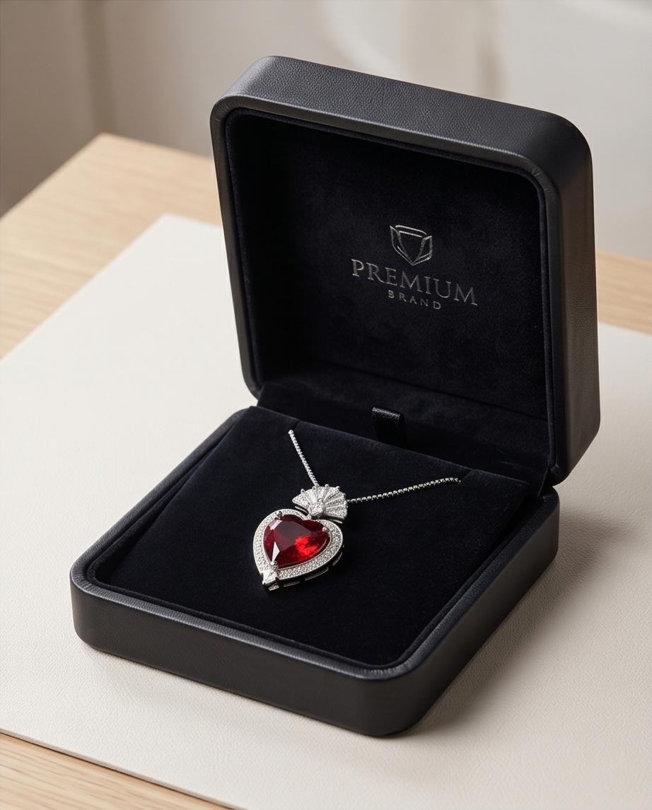 Spessartite Garnet Necklace - 9mm orange red heart Pendant - 18kgp @ Sterling Silver - chain - 3 ct Orange Garnet jewelry #607
