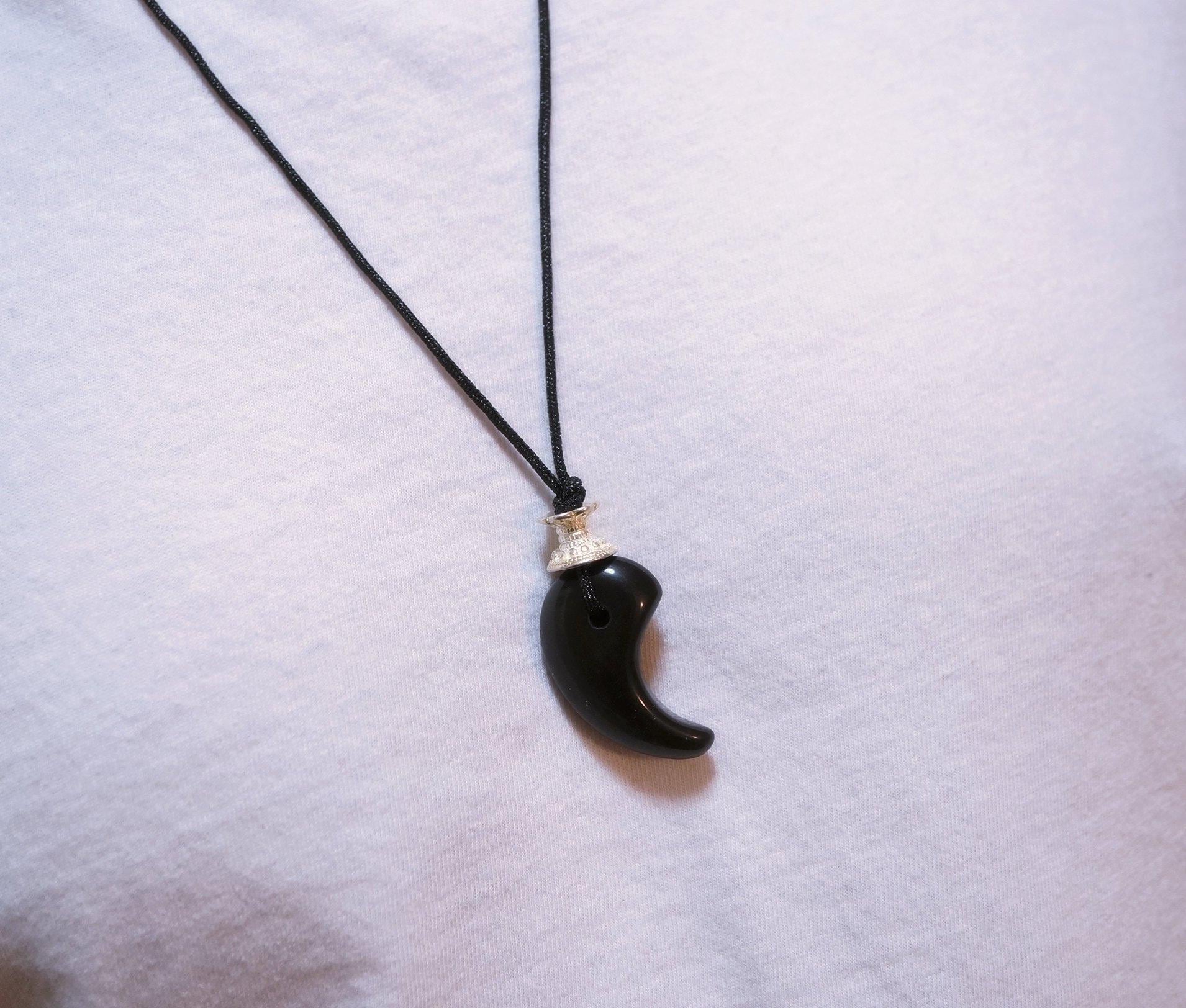 Rainbow Eye Obsidian Pendant: Sterling Silver Charm, Adjustable Rope