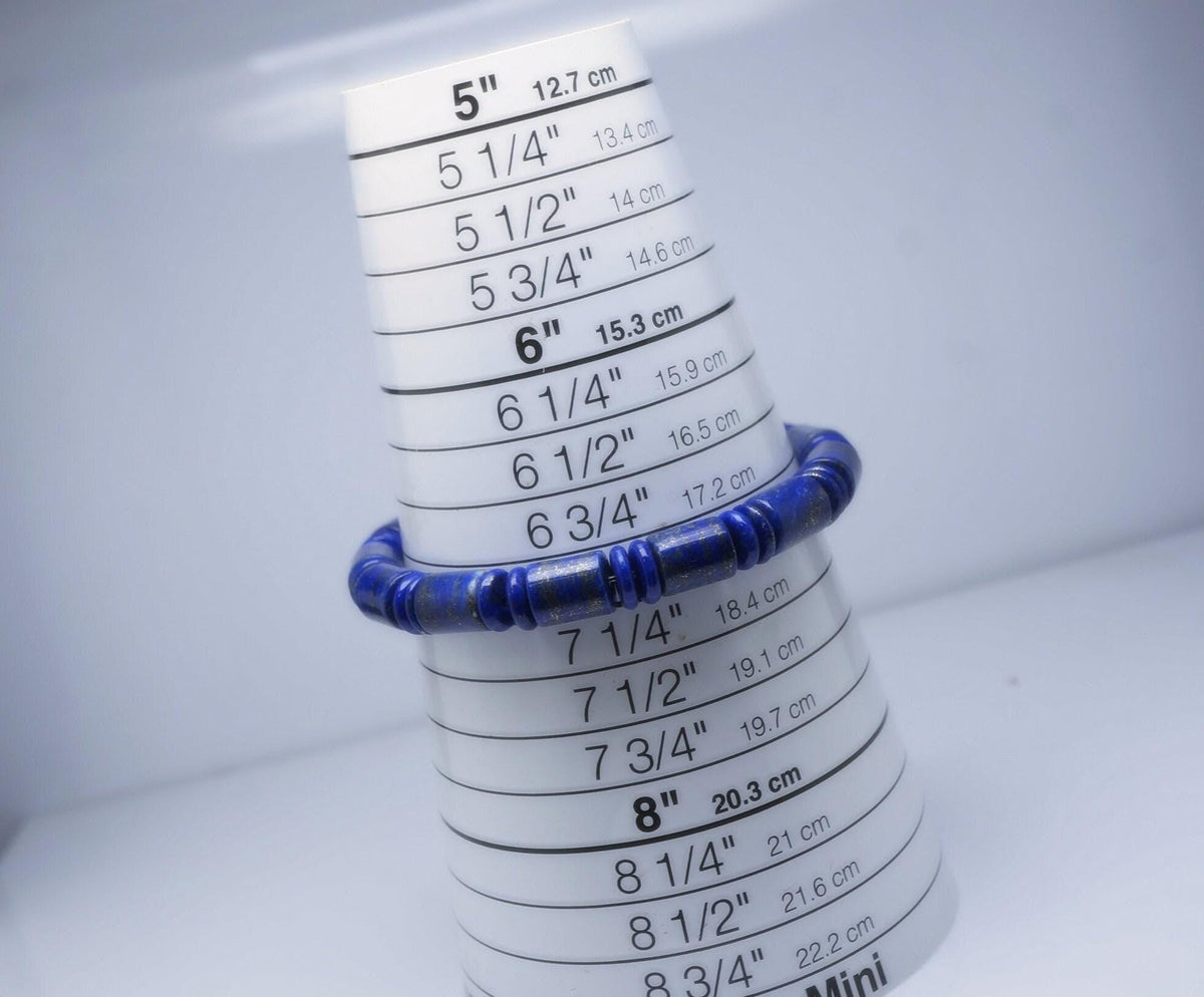 Natural Lapis Lazuli Bracelet: Gemstone Bangle Jewelry, Chunky Stone Spiritual Gift