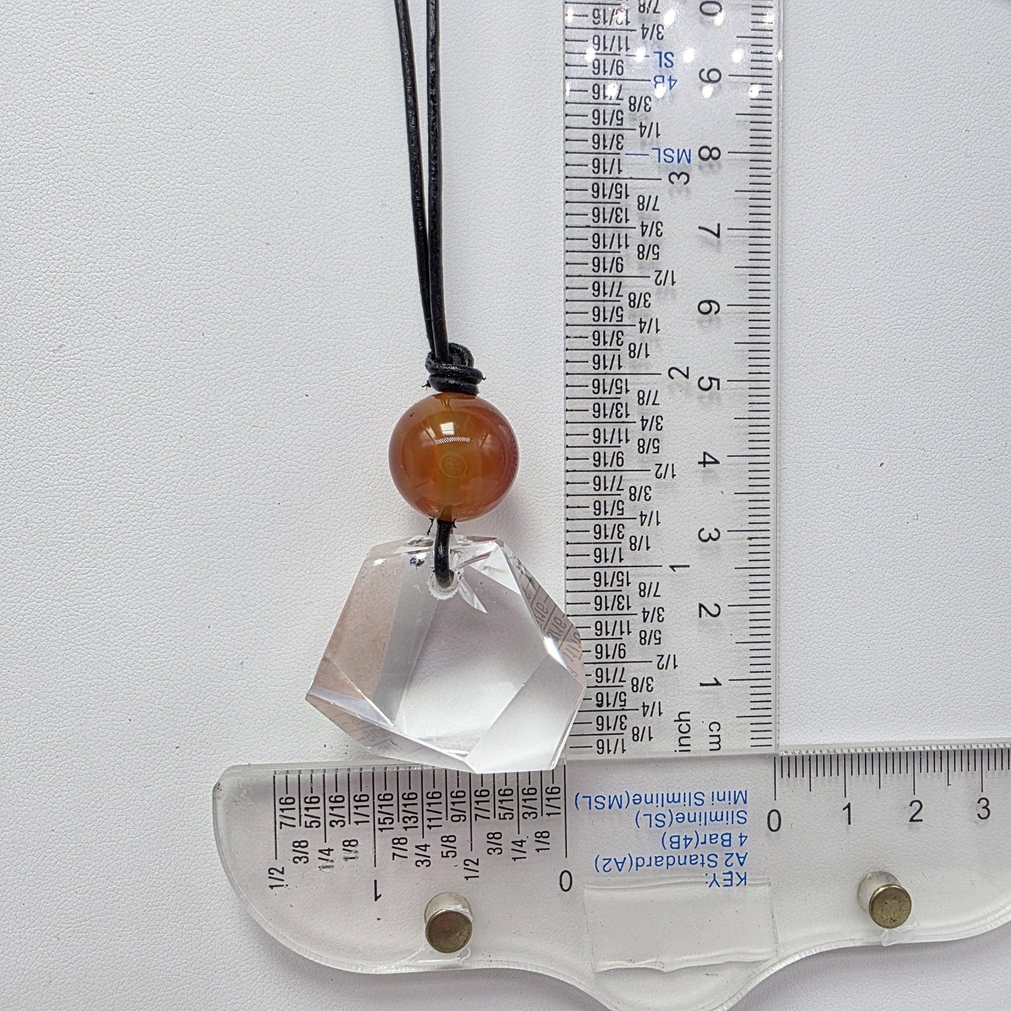 Raw Clear Quartz Necklace Faceted Himalaya Geometric Cut Crystal Point Pendant Red Carnelian Jewelry Men Necklace Chunky Stone Spiritual