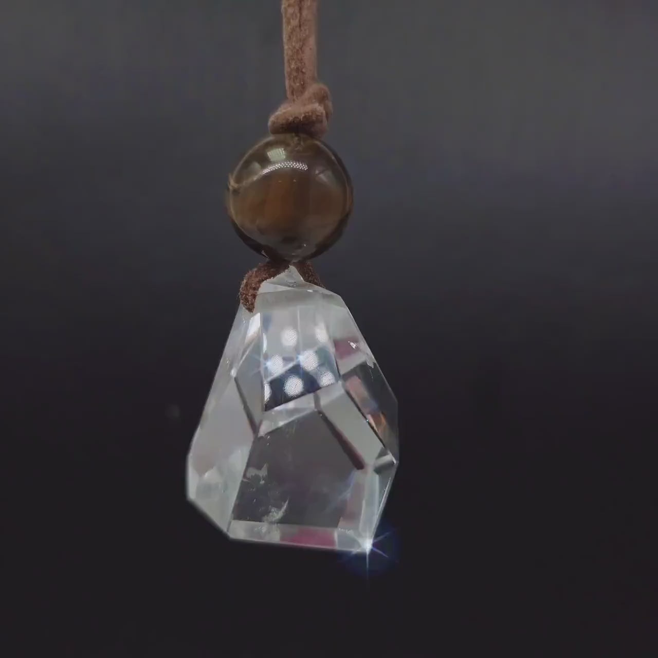 Large Chunky Raw Clear Quartz Necklace Faceted Himalaya Crystal Point Pendant Tiges Eye Jewelry Men Necklace Crysta Yoge Reiki Healing Gift