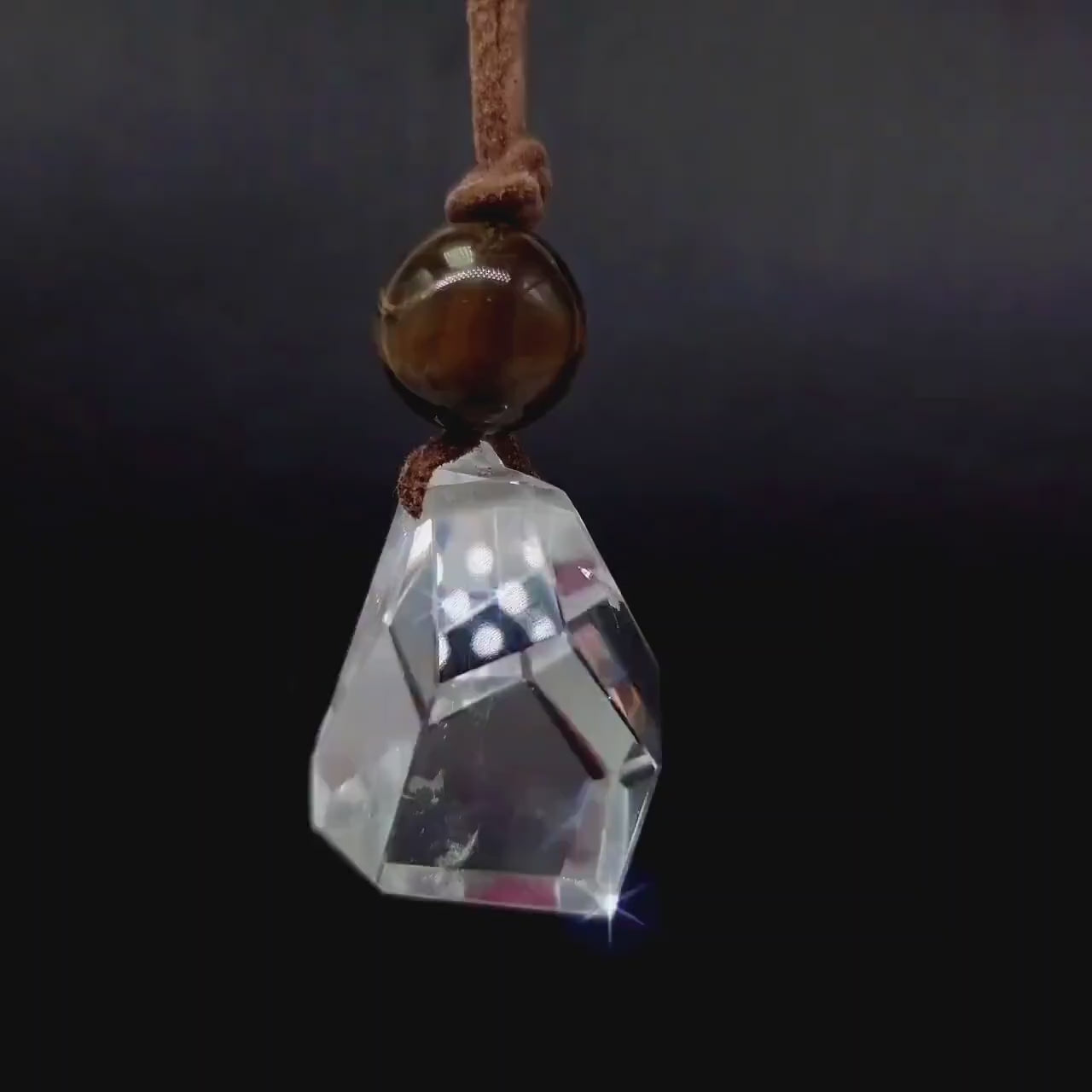 Large Chunky Raw Clear Quartz Necklace Faceted Himalaya Crystal Point Pendant Tiges Eye Jewelry Men Necklace Crysta Yoge Reiki Healing Gift