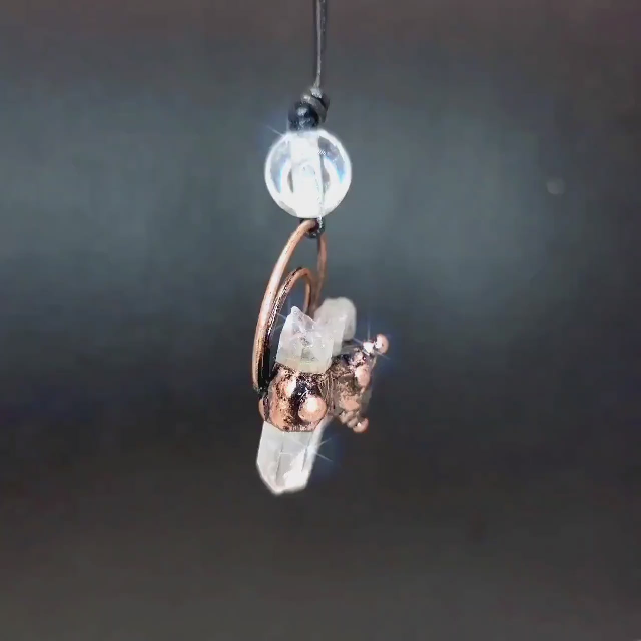 Raw Clear Quartz Point Cluster Necklace, Amethyst, Electroplated Copper  Pendant, Bohemian Chunky Crystal Jewelry for Men or Women